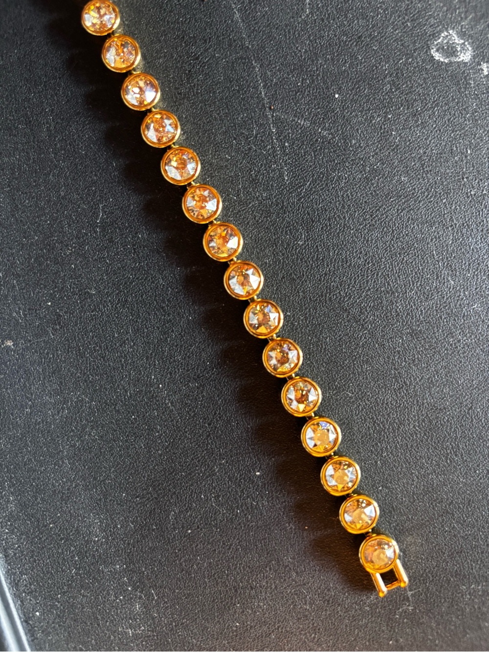 Swarovski Gold-Tone Bracelet with Clear Crystals